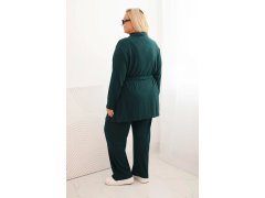 Dámský komplet Plus Size 3-dílný tmavě zelený 3