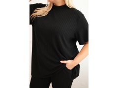 Komplet dámský Plus Size 3-dílný černý 2