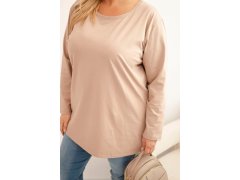 Dámská blůza Plus Size bavlněná s kulatým výstřihem fango 3