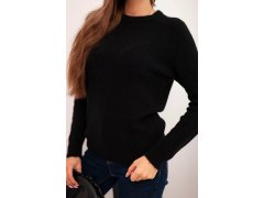 Svetr dámský z&nbsp;baby alpaky s&nbsp;dlouhým rukávem černý 3