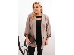 Dámská bunda Plus Size s&nbsp;podšívkou v&nbsp;tygřím vzoru fango 1