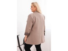 Dámská bunda Plus Size s&nbsp;podšívkou v&nbsp;tygřím vzoru fango 2