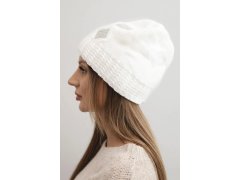 Dámská zimní čepice vlněná s&nbsp;krystaly a&nbsp;vzorem K455 ecru 4