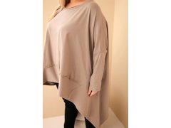Dámská tunika Plus Size z bavlny s asymetrickým spodním lemem fango 3