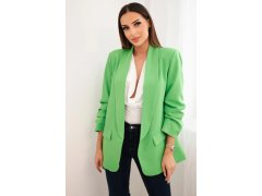Sako s klopami elegantní zelená neon 1