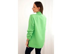 Sako s klopami elegantní zelená neon 2