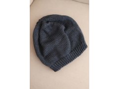 Dámská zimní čepice s ušima a ribbed vzorem K440 grafitová 2