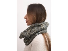 Komin dámský vlněný měkký zimní KN25 jeansový+khaki 1