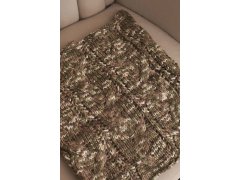 Dámský měkký zimní vlněný komín KN25 khaki+fango 2