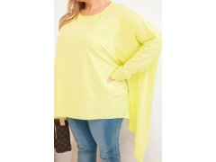 Dámská tunika Plus Size z&nbsp;bavlny s&nbsp;asymetrickým spodním lemem jasno pistaciová 3