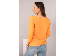 Dámská halenka s lodičkovým výstřihem oranžová 2