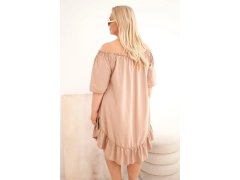 Dámské plus size bavlněné šaty s volánem fango 2