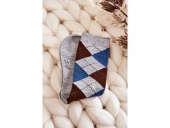Mládežnické vysoké kostkované ponožky 5-balení vícebarevné 4