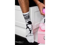 Duhové ponožky se zvířecími motivy Tučňák Orca černá a bílá 2 páry 2