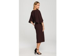 Šaty M700 s kimono rukávy – hnědé 2