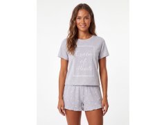 Pyžamo Hearty Short Grey - Aruelle 6