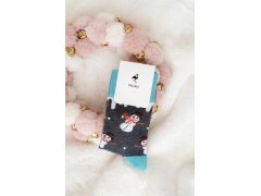 Ponožky Sněhuláci 079-244 Melange Grey - Více 5