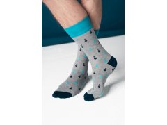 Kravaty ponožky 051-135 Melange Grey - Více 4