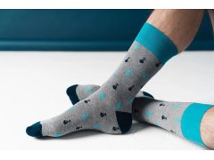 Kravaty ponožky 051-135 Melange Grey - Více 5