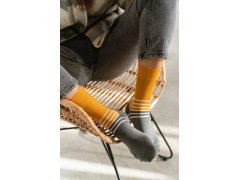 Dvoubarevné ponožky 078-172 Mustard - Více 4