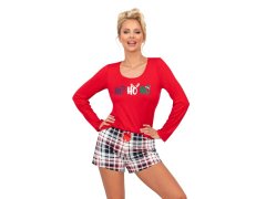 Pyžamo Ho Ho II 1/2 červené - Donna 4