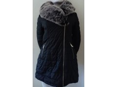 Dámská zimní bunda s kožíškem LD-5520 černá - Goodlooking