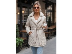 Dámská přechodná bunda TY5587 krémová - FashionStreet