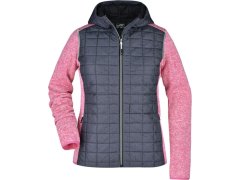 Daiber JN 771 Dámská pletená hybridní bunda 02.0771 pink melange/anthracite melange