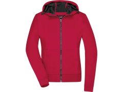 Daiber JN 1145 Dámská 2-vrstvá softshellová bunda s kapucí 02.1145 red/black