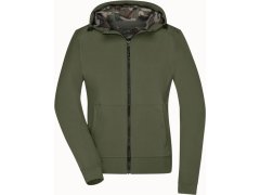 Daiber JN 1145 Dámská 2-vrstvá softshellová bunda s kapucí 02.1145 olive/camouflage