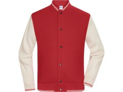 Daiber 8044 College bunda z bio bavlny 02.8044 carmine red/sandstone