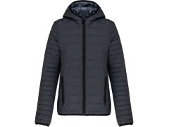 Kariban K 6111 Lehká dámská prošívaná bunda s kapucí 20.6111 marl dark grey