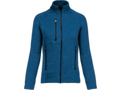 Kariban K 9107 Dámská melanžová pletená fleecová bunda 20.9107 light royal blue melange
