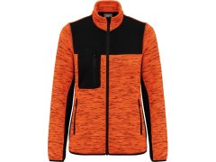WK WK 9109 Dámská pracovní pletená fleecová bunda 20.9109 fluorescent orange melange/black