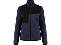 WK WK 9109 Dámská pracovní pletená fleecová bunda 20.9109 navy melange/black