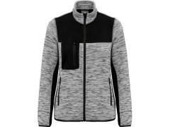 WK WK 9109 Dámská pracovní pletená fleecová bunda 20.9109 light grey melange/black