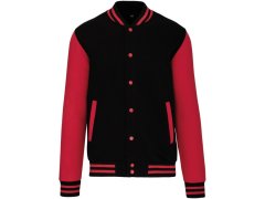 Kariban K 497 Unisex college bunda "Teddy" 20.K497 black/red