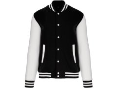 Kariban K 497 Unisex college bunda "Teddy" 20.K497 black/white