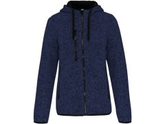 Kariban ProAct PA 366 Dámská pletená fleecová bunda s kapucí 20.P366 navy melange