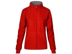 Promodoro 7985 Dámská dvojitá fleecová bunda 40.7985 red/light grey