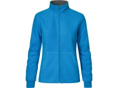 Promodoro 7985 Dámská dvojitá fleecová bunda 40.7985 turquoise/light grey