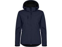 Clique Classics Softshell Hoody W Dámská 3-vrstvá softshellová bunda s kapucí 67.0917 dark navy