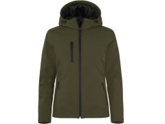 Clique Padded Hooded Softshell Women Dámská zateplená softshellová bunda s kapucí 67.0953 fog green