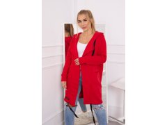 Zateplená bunda s kapucí červená