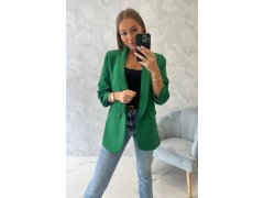Bunda s klopou elegantní tmavě zelená