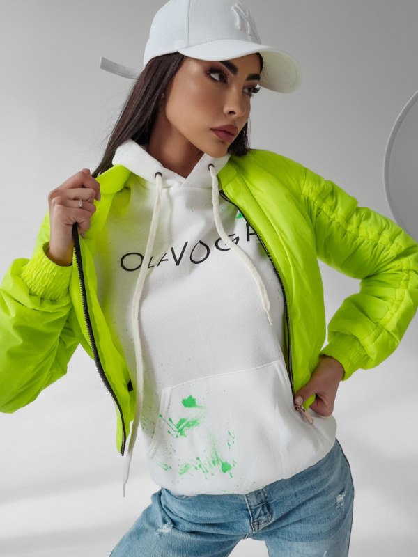 Dámská bunda 276965 limetkově zelená - Ola Voga - Dámské oblečení bundy