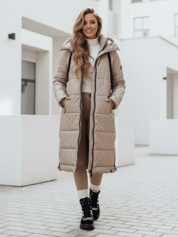 Dámská přechodná bunda ORVITA TY5026 béžová - FashionStreet