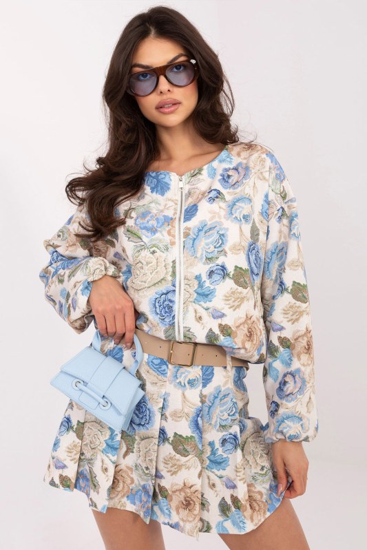 Bunda s květinovým vzorem model 226635 Italy Moda