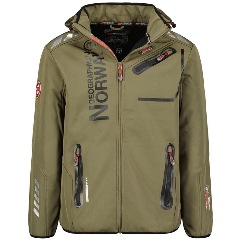Geographical Norway Softshellová bunda Royaute DB 068 M WY1997H/GN-Kaki / Black