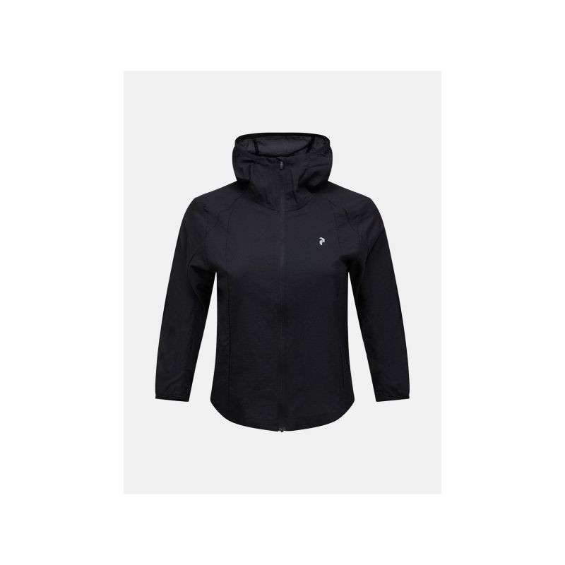Dámská bunda PEAK PERFORMANCE W Discover Wind Jacket, černá - Dámské oblečení bundy